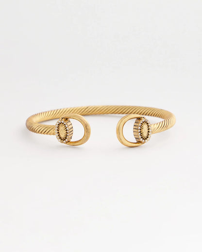 Chico's Women | Equestrian Horsebit Goldtone Cuff Bracelet GOLD