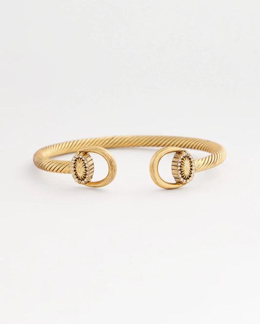 Chico's Women | Equestrian Horsebit Goldtone Cuff Bracelet GOLD