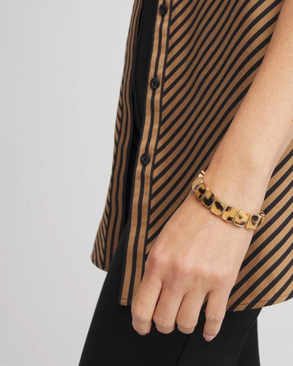 Chico's Women | Tortoise Square Stretch Bracelet BROWN