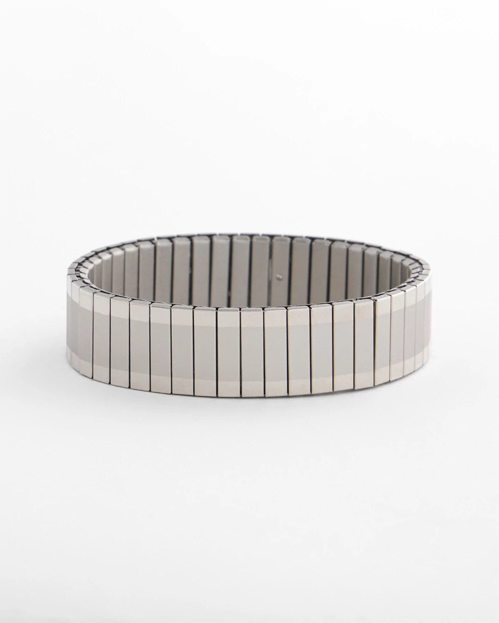 Chico's Women | Silver Tone Stretch Watchband Bracelet SILVER
