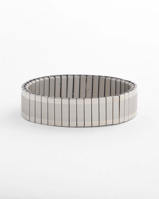 Chico's Women | Silver Tone Stretch Watchband Bracelet SILVER