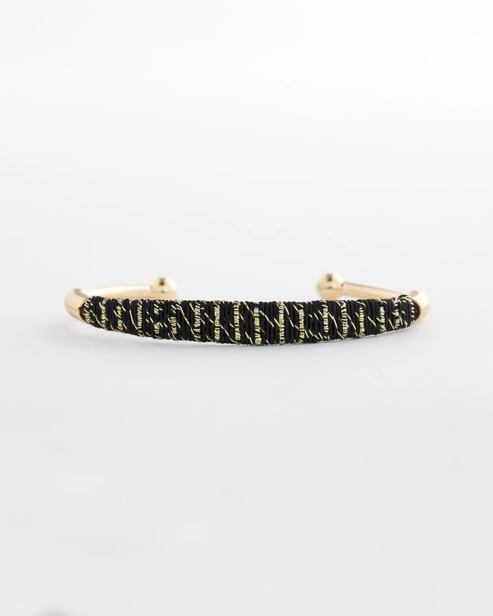 Chico's Women | Thread Wrapped Cuff Bracelet BLACK/GOLD