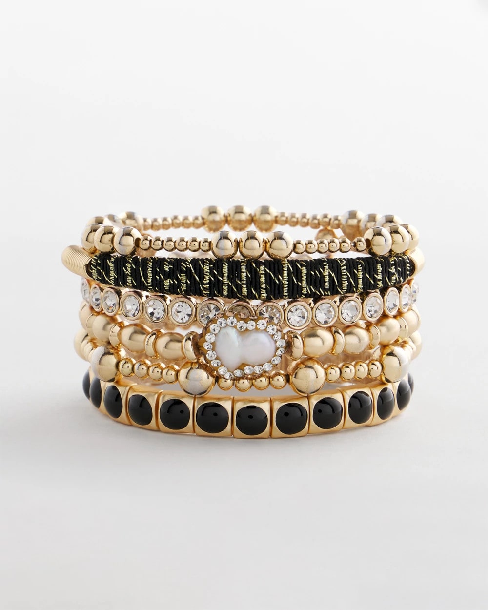 Chico's Women | Thread Wrapped Cuff Bracelet BLACK/GOLD