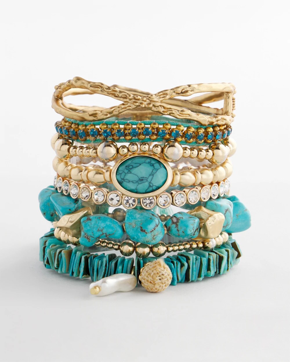 Chico's Women | Adjustable Thread Wrapped Bracelet TURQUOISE