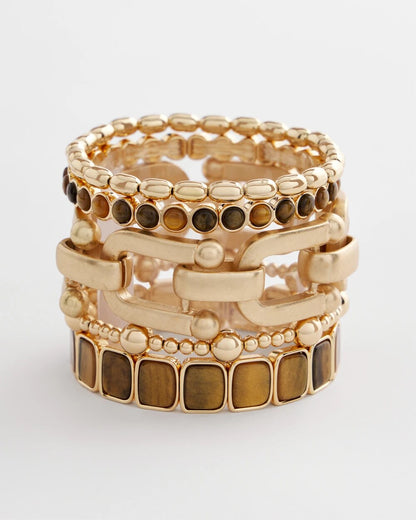 Chico's Women | Neutral Square Stretch Bracelet NEUTRAL