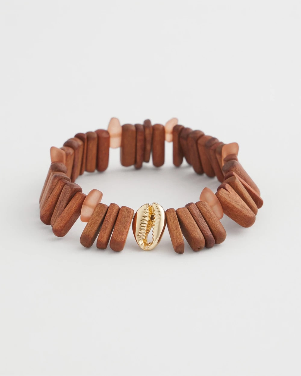 Chico's Women | Walnut-Wood-Motif Stretch Bracelet NEUTRAL