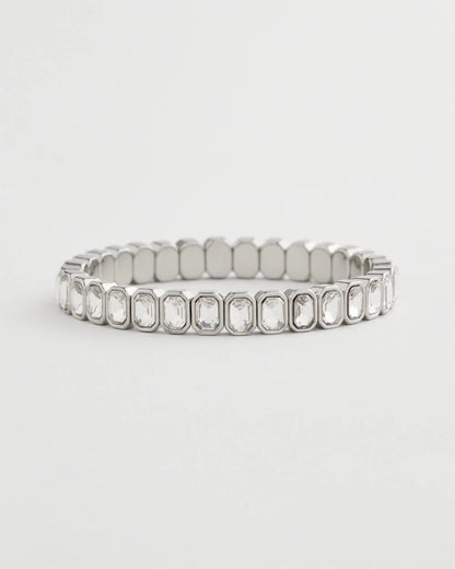 Chico's Women | Silver Bezel Set Stretch Tennis Bracelet