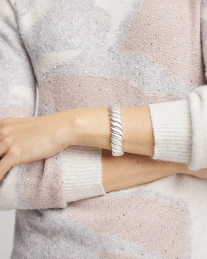 Chico's Women | Matte Twist Stretch Bracelet SILVER