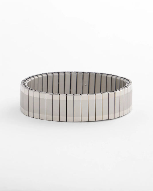 Chico's Women | Silver Tone Stretch Watchband Bracelet SILVER