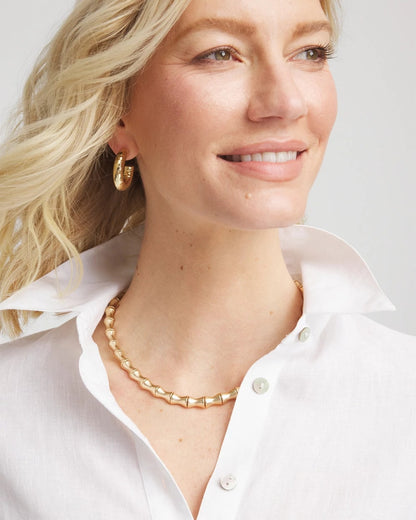 Chico's Women | Golden Bamboo Collar Necklace GOLD