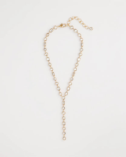 Chico's Women | Bezel Set Goldtone Y-Necklace GOLD