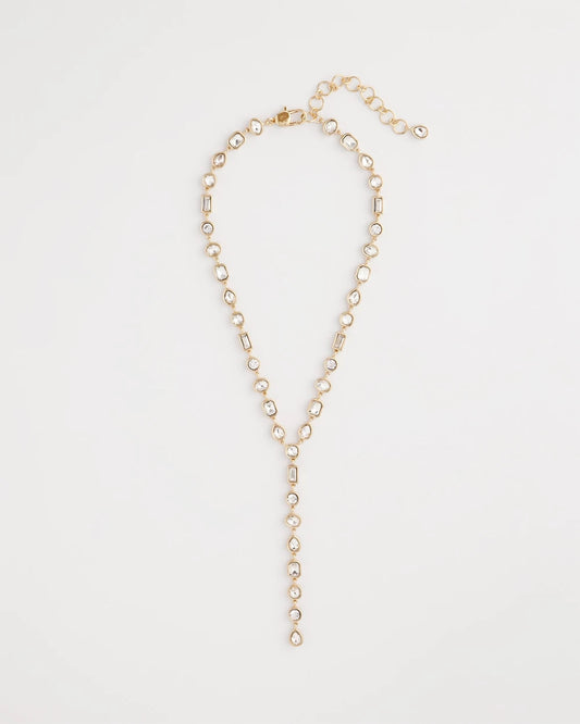 Chico's Women | Bezel Set Goldtone Y-Necklace GOLD