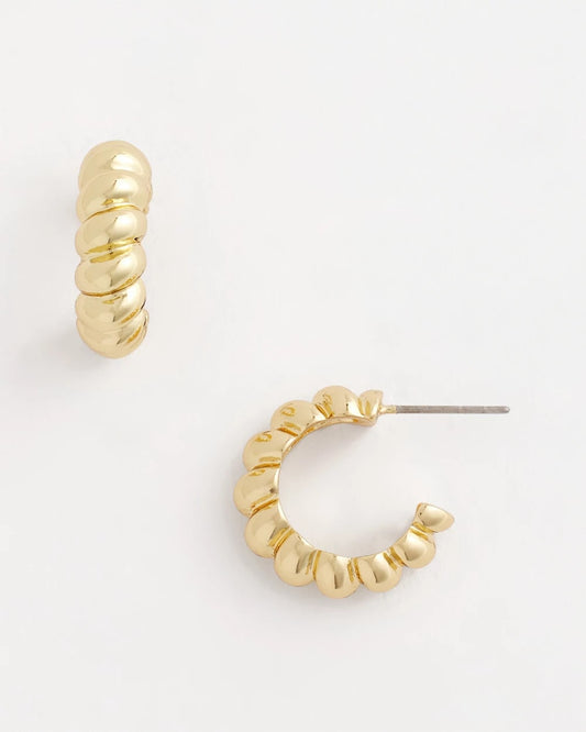 Chico's Women | No Droop® Goldtone Twisted Hoop Earrings GOLD