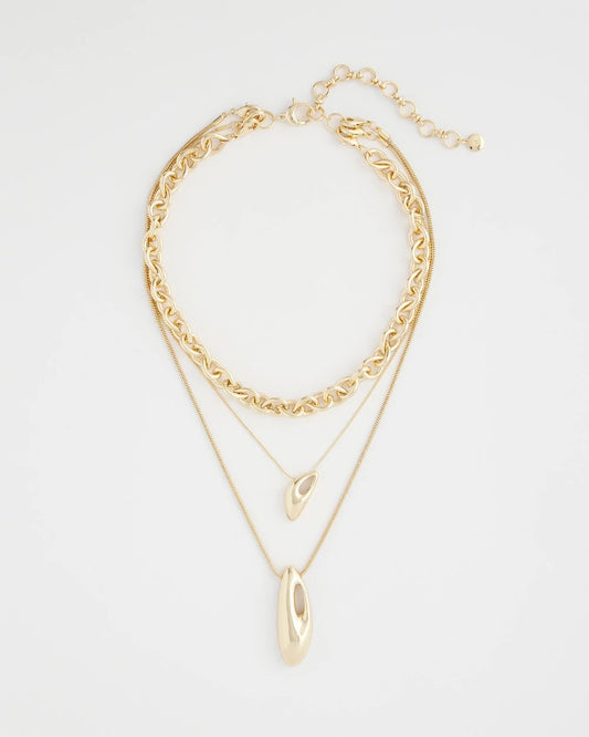 Chico's Women | Convertible Three-Strand Pendant Necklace GOLD