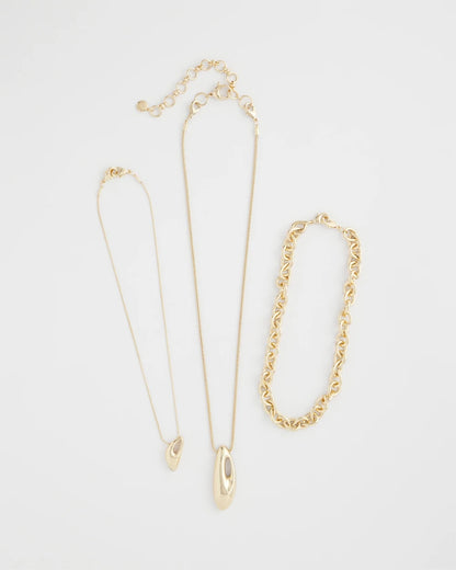 Chico's Women | Convertible Three-Strand Pendant Necklace GOLD