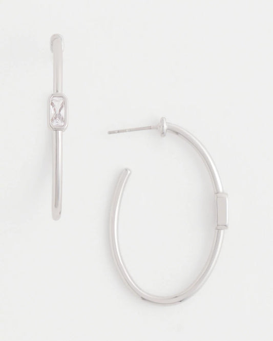Chico's Women | Silver Oval Hoop Earrings SILVER