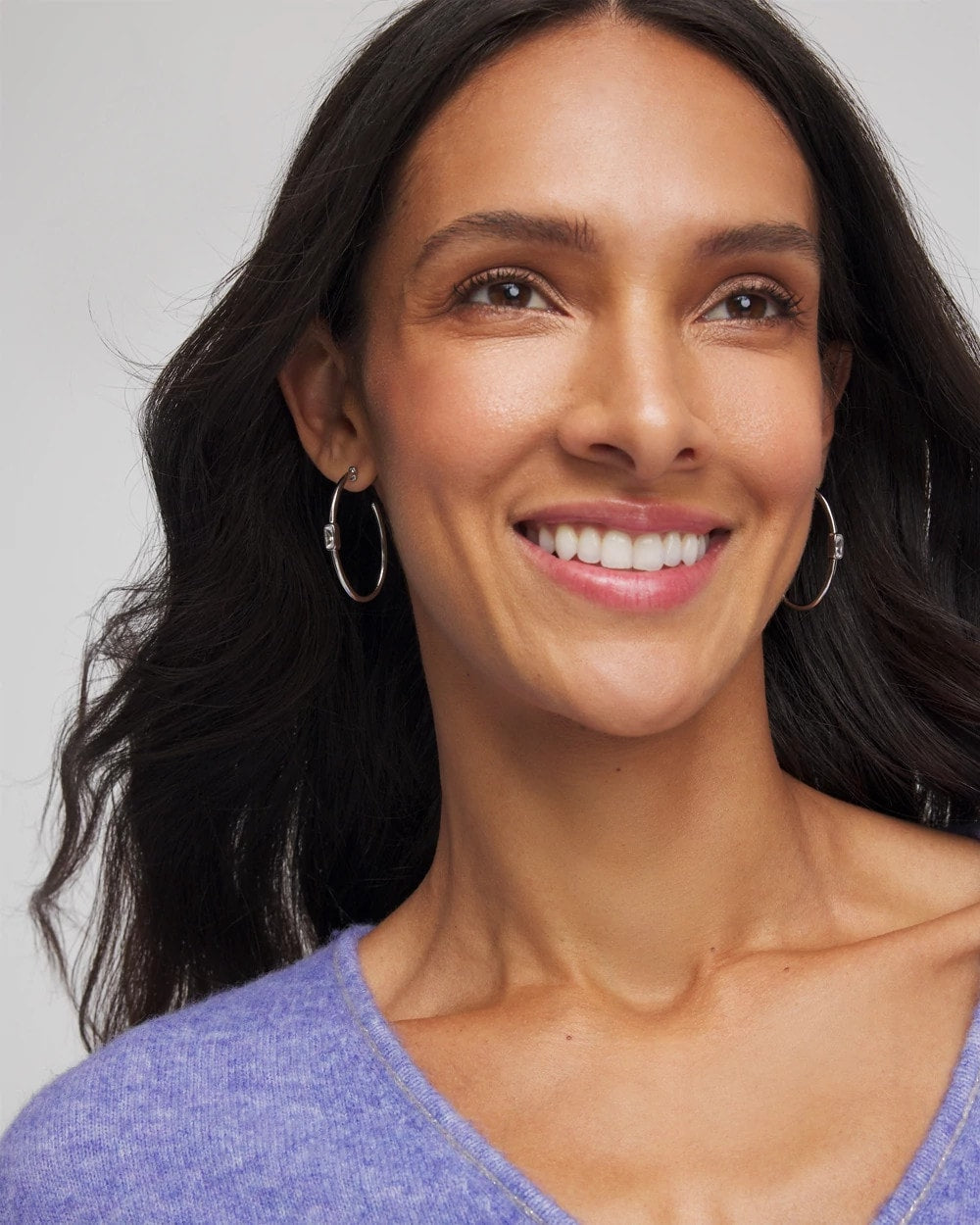 Chico's Women | Silver Oval Hoop Earrings SILVER