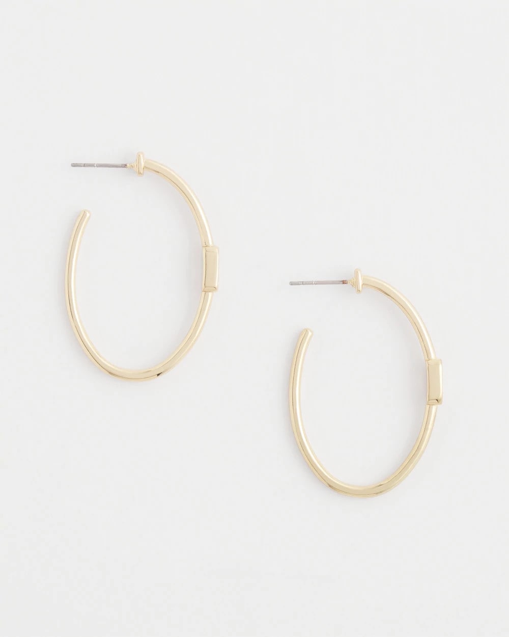 Chico's Women | Gold Oval Hoop Earrings GOLD