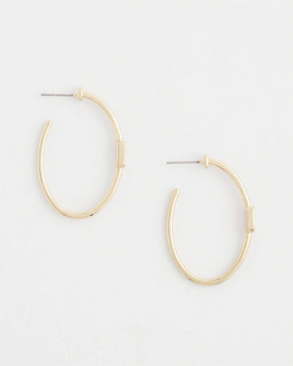Chico's Women | Gold Oval Hoop Earrings GOLD