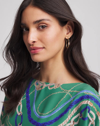 Chico's Women | Gold Oval Hoop Earrings GOLD