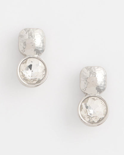 Chico's Women | No Droop™ Silver Tone Crystal Clip-On Earrings