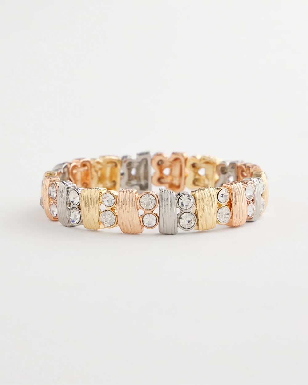 Chico's Women | Tri-Tone Rectangle Stretch Bracelet MIXED METALS