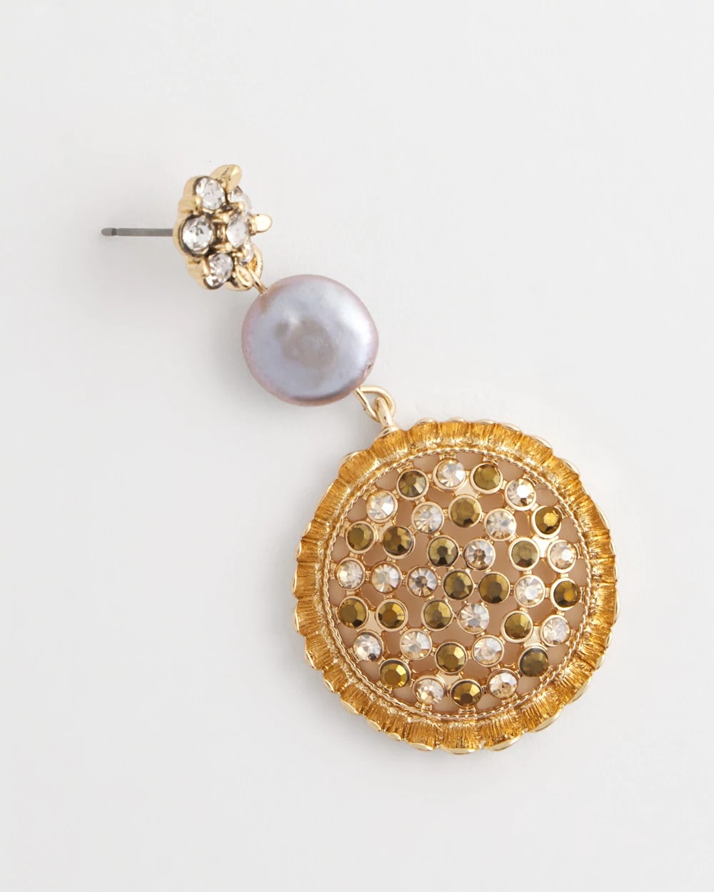 Chico's Women | Gold Medallion Drop Earrings GOLD
