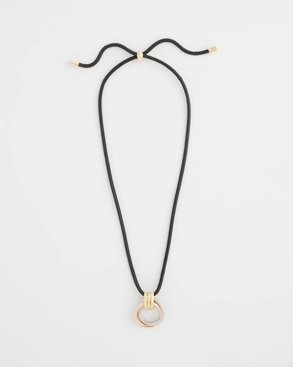 Chico's Women | Adjustable Tri-Tone Pendant Necklace MIXED METALS