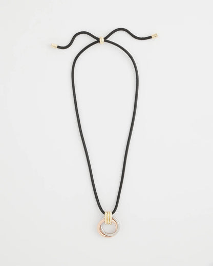 Chico's Women | Adjustable Tri-Tone Pendant Necklace MIXED METALS