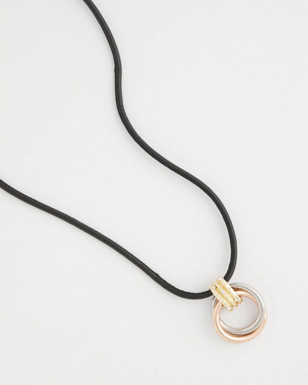 Chico's Women | Adjustable Tri-Tone Pendant Necklace MIXED METALS