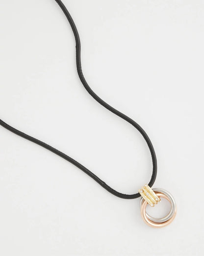 Chico's Women | Adjustable Tri-Tone Pendant Necklace MIXED METALS