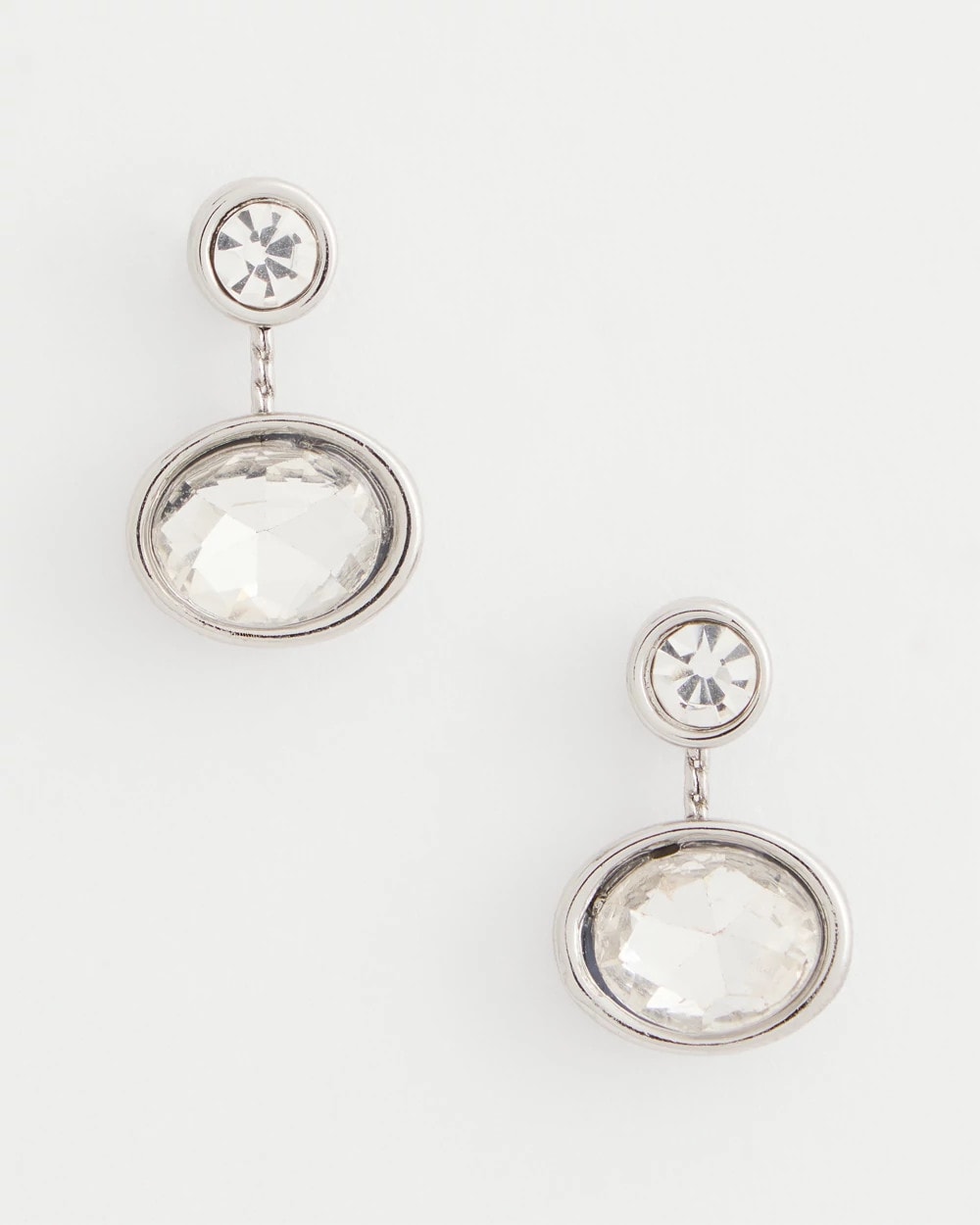 Chico's Women | Silvertone Bezel Stud Earrings SILVER