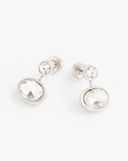 Chico's Women | Silvertone Bezel Stud Earrings SILVER