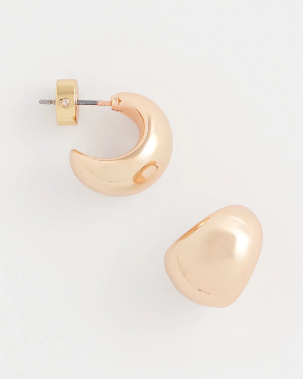 Chico's Women | Rose Gold Huggie Hoop Earrings MIXED METALS