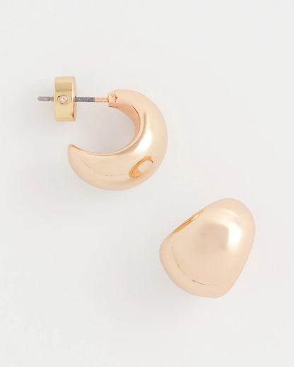 Chico's Women | Rose Gold Huggie Hoop Earrings MIXED METALS