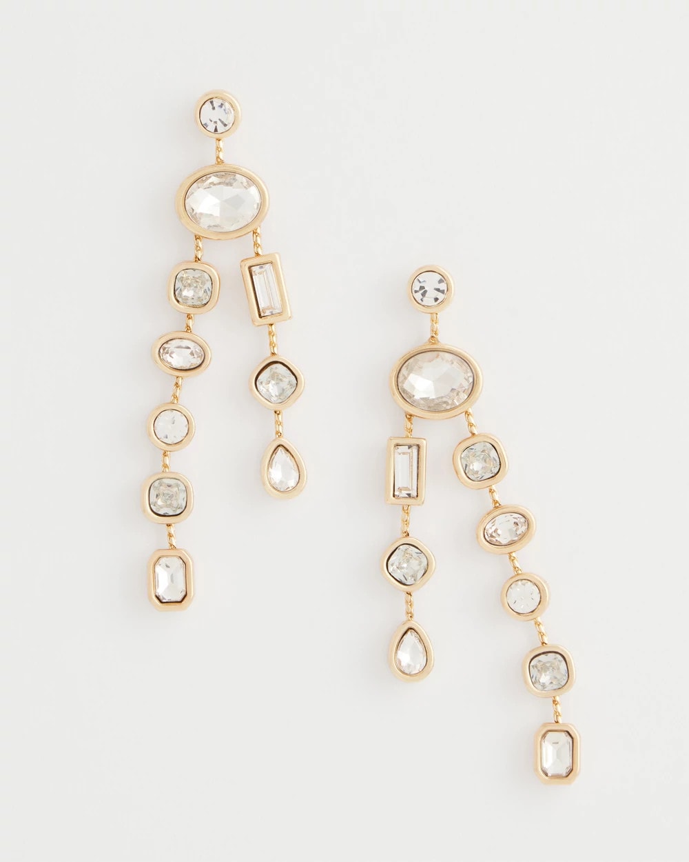 Chico's Women | Bezel Set Linear Goldtone Earrings GOLD