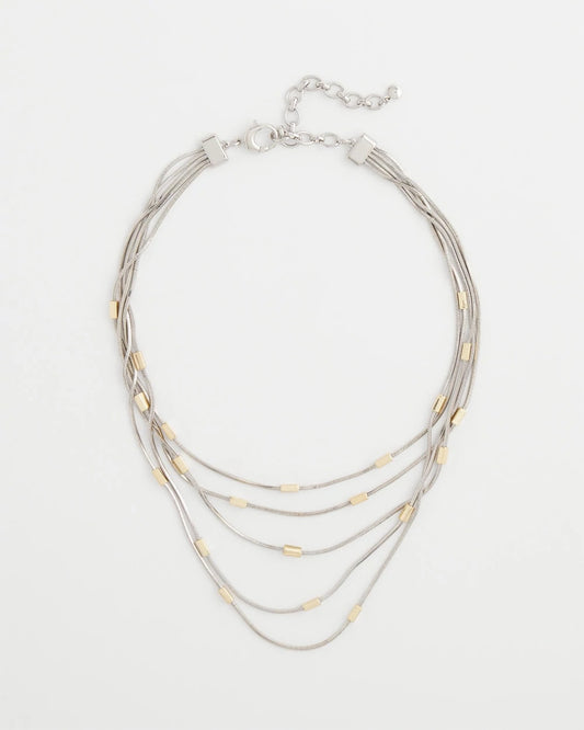Chico's Women | Mixed Metal Multi-Strand Necklace MIXED METALS