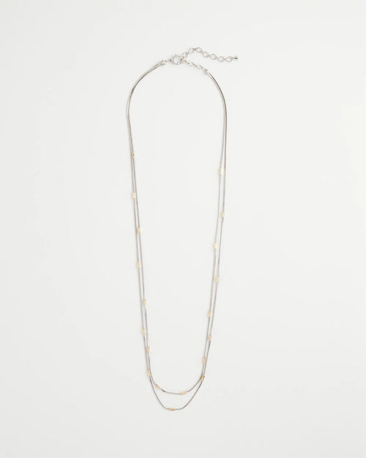 Chico's Women | Mixed Metal Double Strand Necklace MIXED METALS