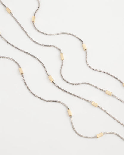 Chico's Women | Mixed Metal Double Strand Necklace MIXED METALS