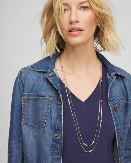Chico's Women | Mixed Metal Double Strand Necklace MIXED METALS