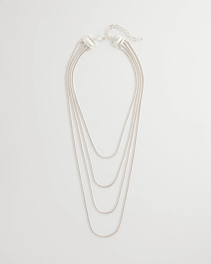 Chico's Women | Multi-Layer Snake Chain Necklace SILVER