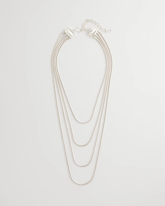 Chico's Women | Multi-Layer Snake Chain Necklace SILVER