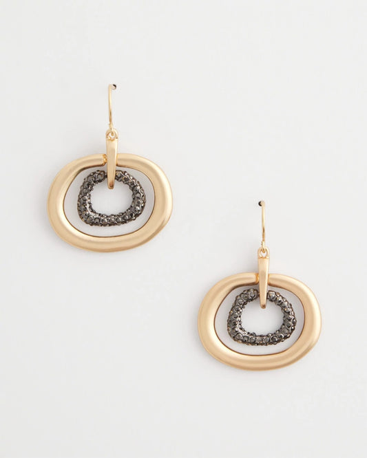 Chico's Women | Pave Mixed Metal Earrings MIXED METALS