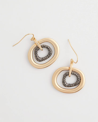 Chico's Women | Pave Mixed Metal Earrings MIXED METALS