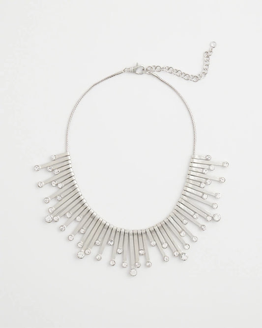 Chico's Women | Chico’s Originals Silver Slice & Gem Bib SILVER