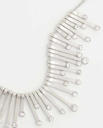 Chico's Women | Chico’s Originals Silver Slice & Gem Bib SILVER