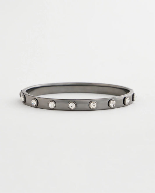 Chico's Women | Hematite Rhinestone Tone Bangle HEMATITE