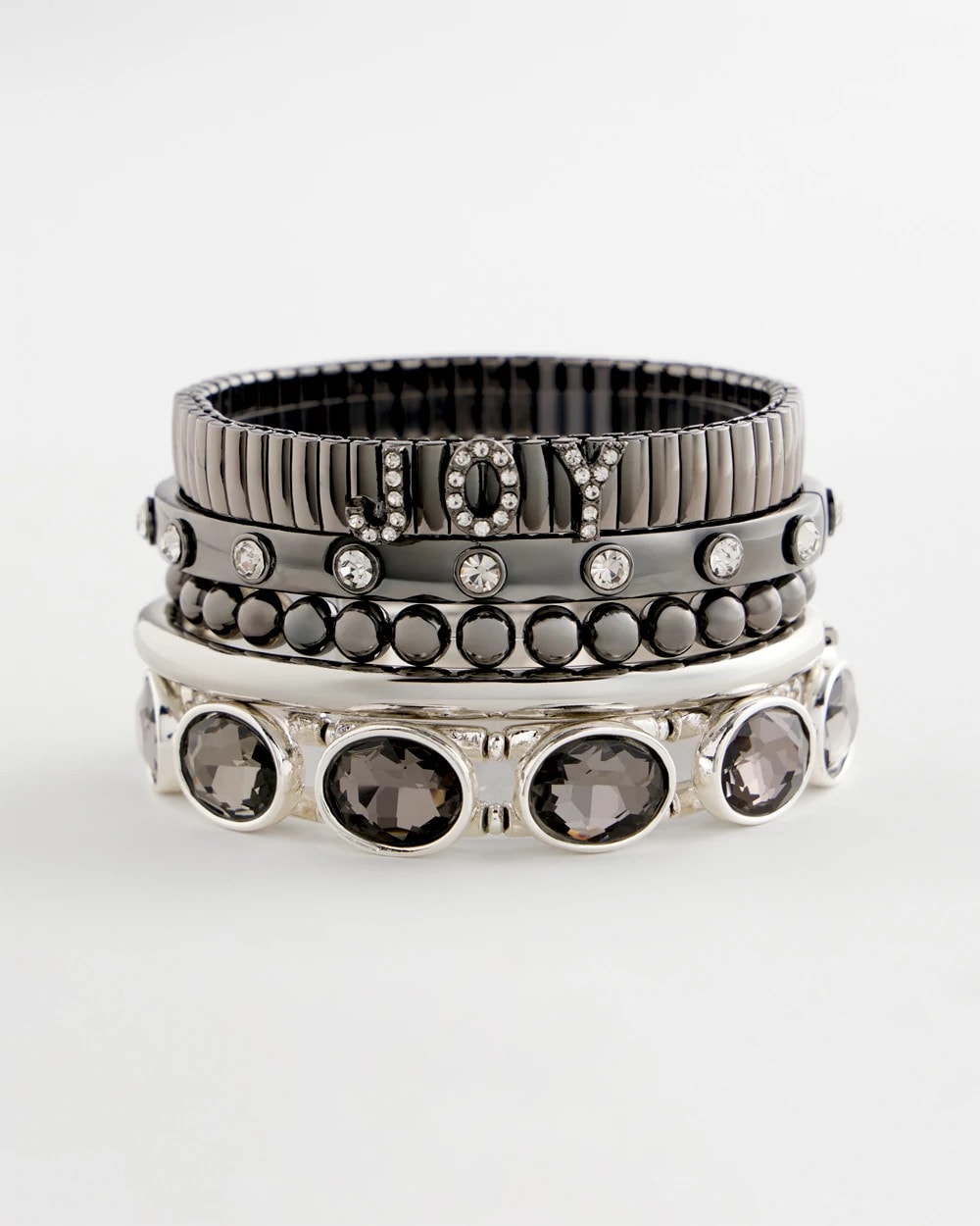 Chico's Women | Hematite Rhinestone Tone Bangle HEMATITE