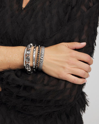 Chico's Women | Hematite Rhinestone Tone Bangle HEMATITE