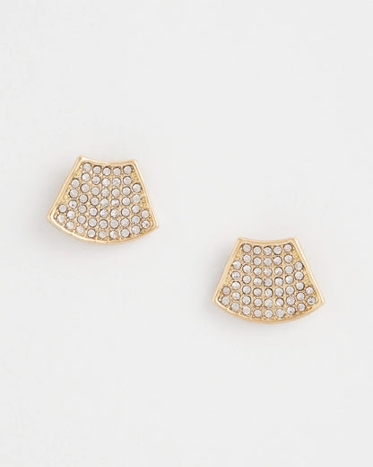 Chico's Women | Gold Glitz Fan Earrings GOLD